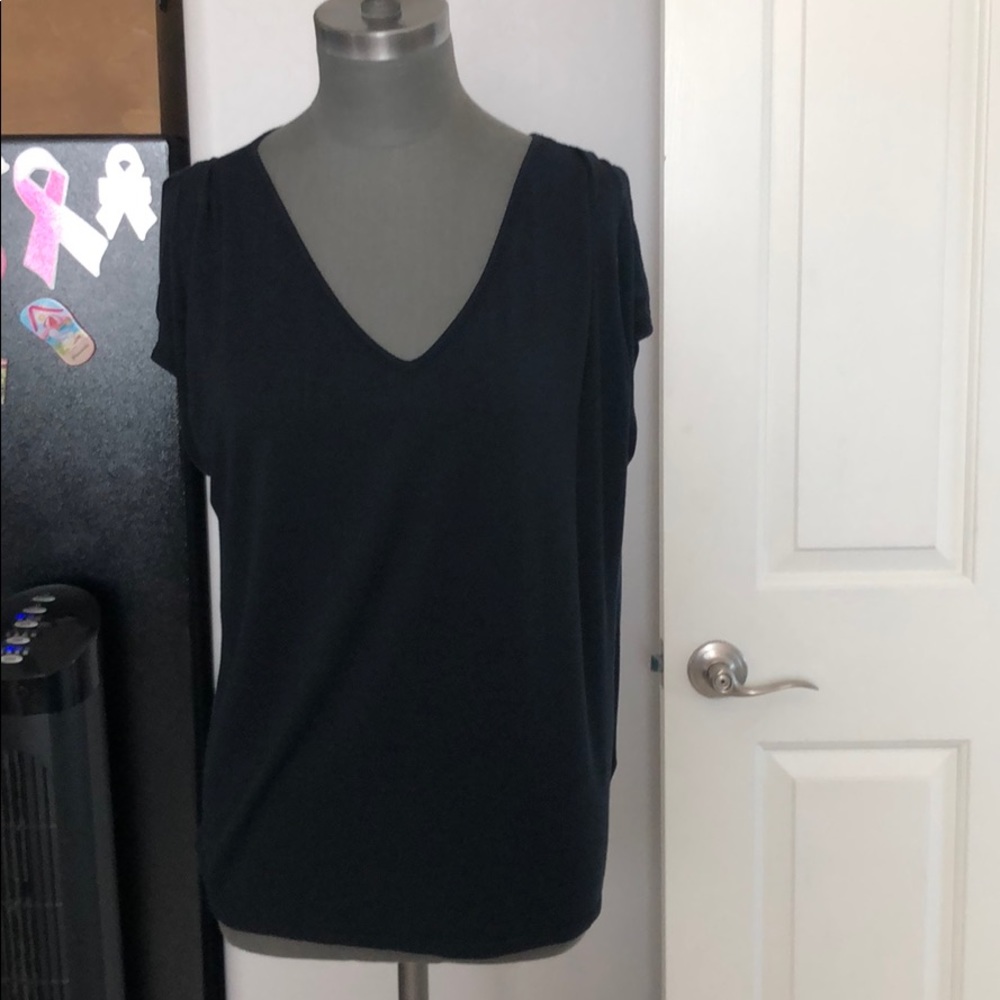 Black Velvet shirt with peep shoulders